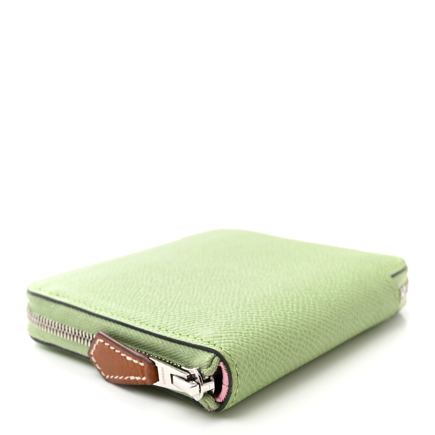 Hermes Epsom Silk'In Compact Wallet Vert Criquet 4 of 7