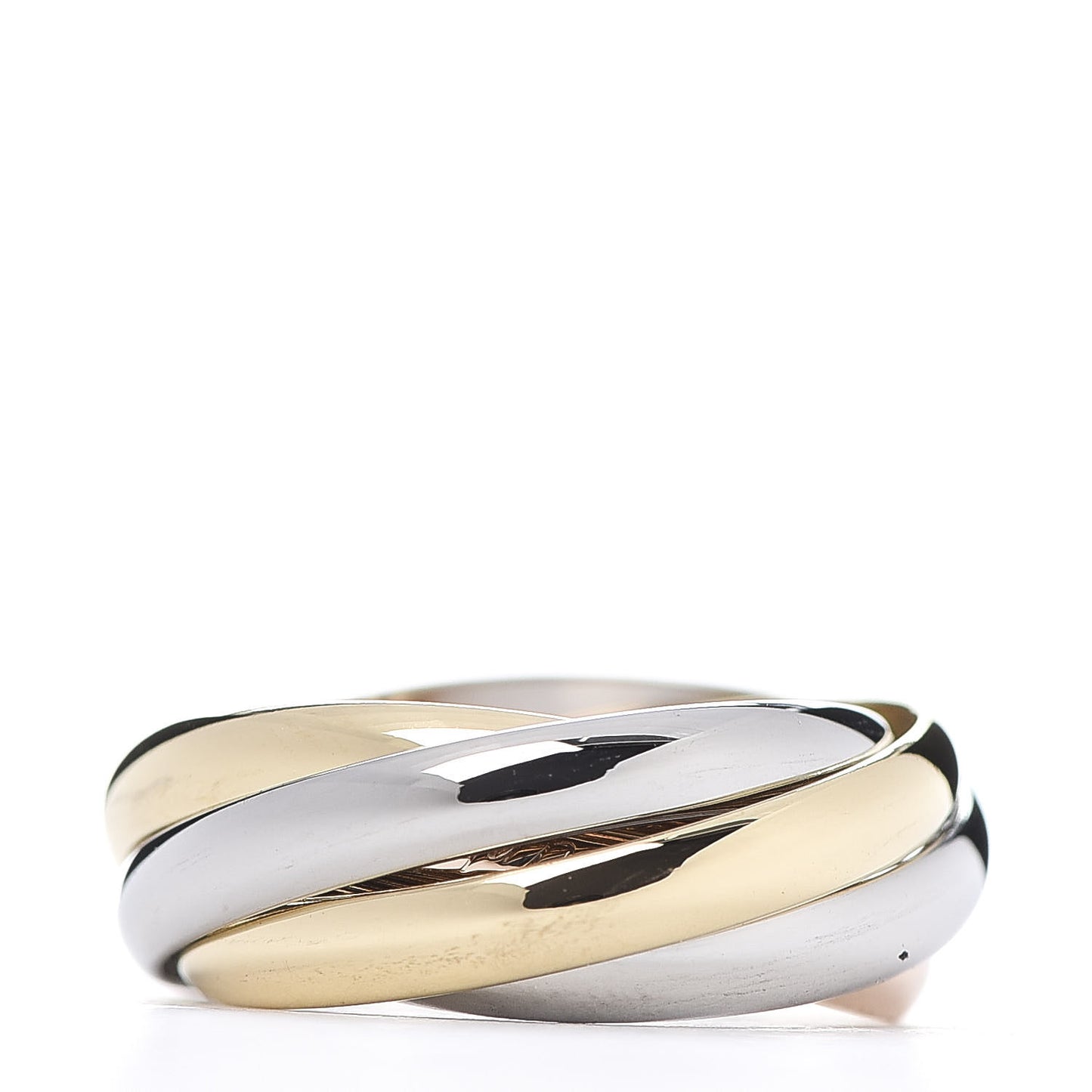 18K Pink Yellow White Gold Five Band Les Must De Trinity Ring 49 5
