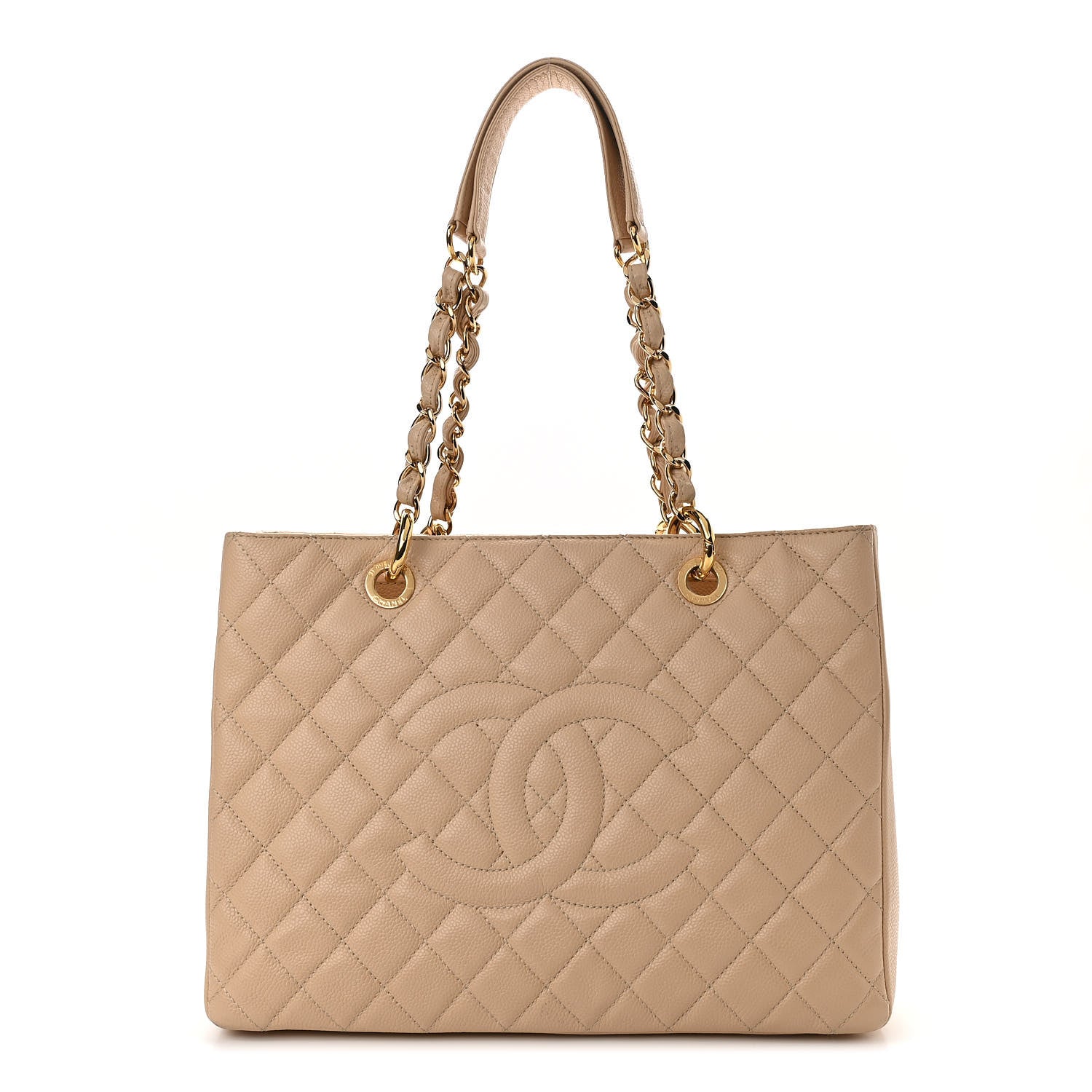 Chanel Caviar Quilted Grand Shopping Tote GST Beige Clair 1 of 12