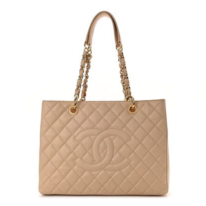 Chanel Caviar Quilted Grand Shopping Tote GST Beige Clair 1 of 12