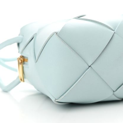 Bottega Veneta Lambskin Maxi Intrecciato Small Cassette Camera Bag Teal Washed 8 of 11