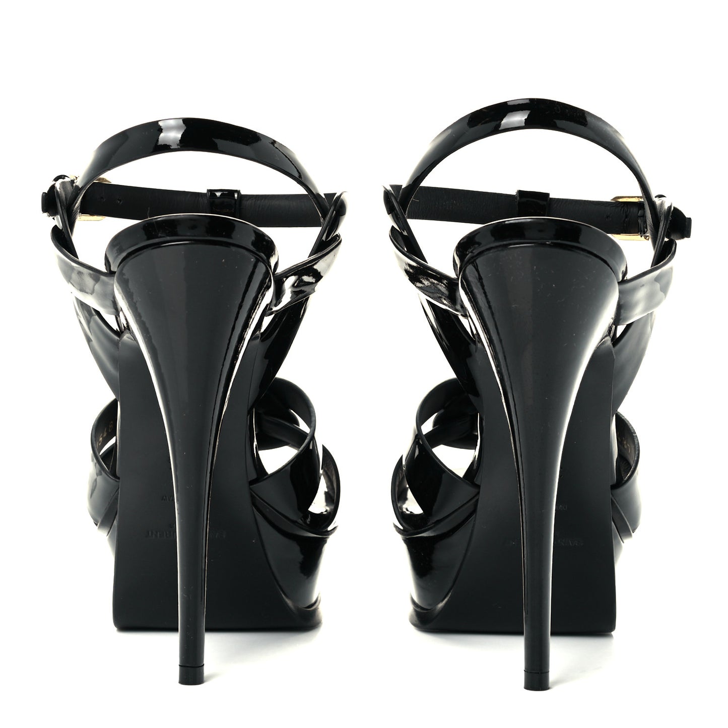 Patent Tribute 105 Platform Sandals 38.5 Black