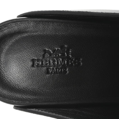Hermes Calfskin Calya Mules 35 Black 8 of 9