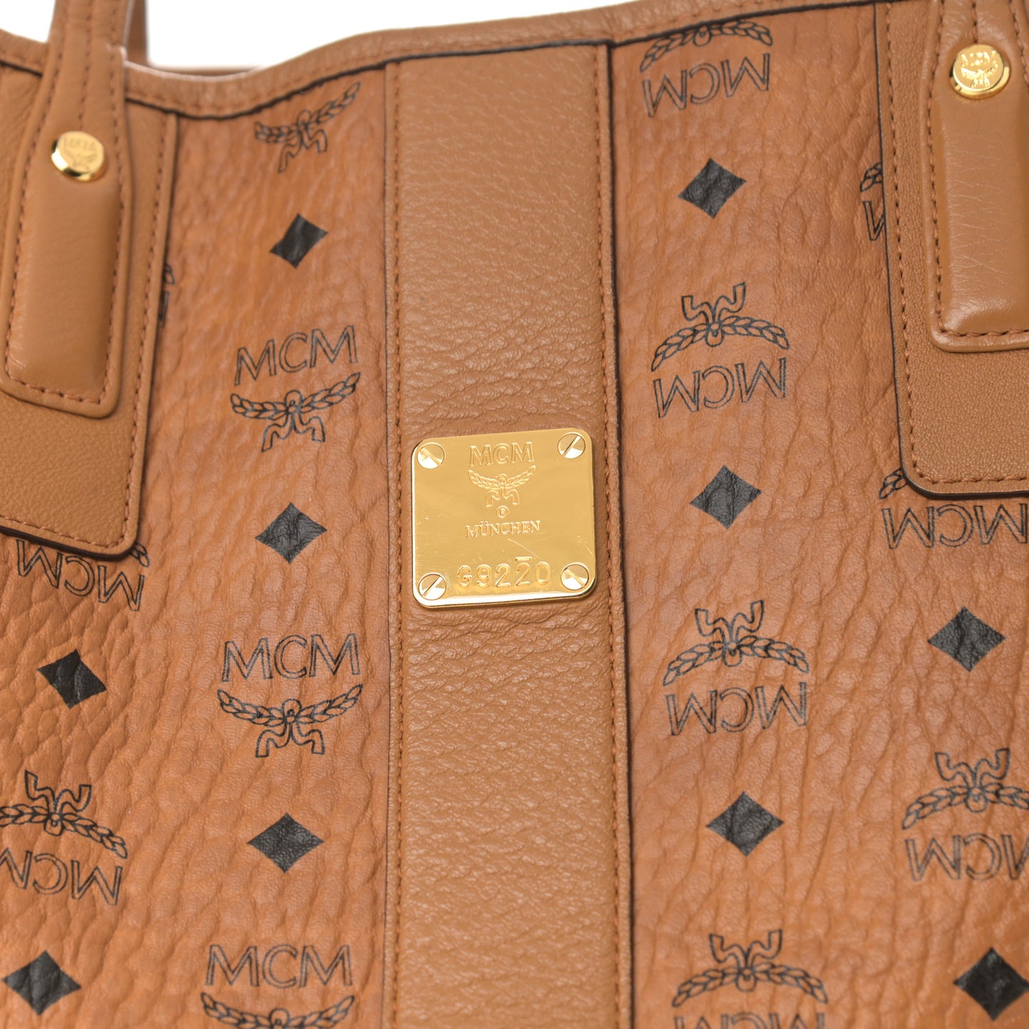 Visetos Large Liz Reversible Shopper Tote Cognac
