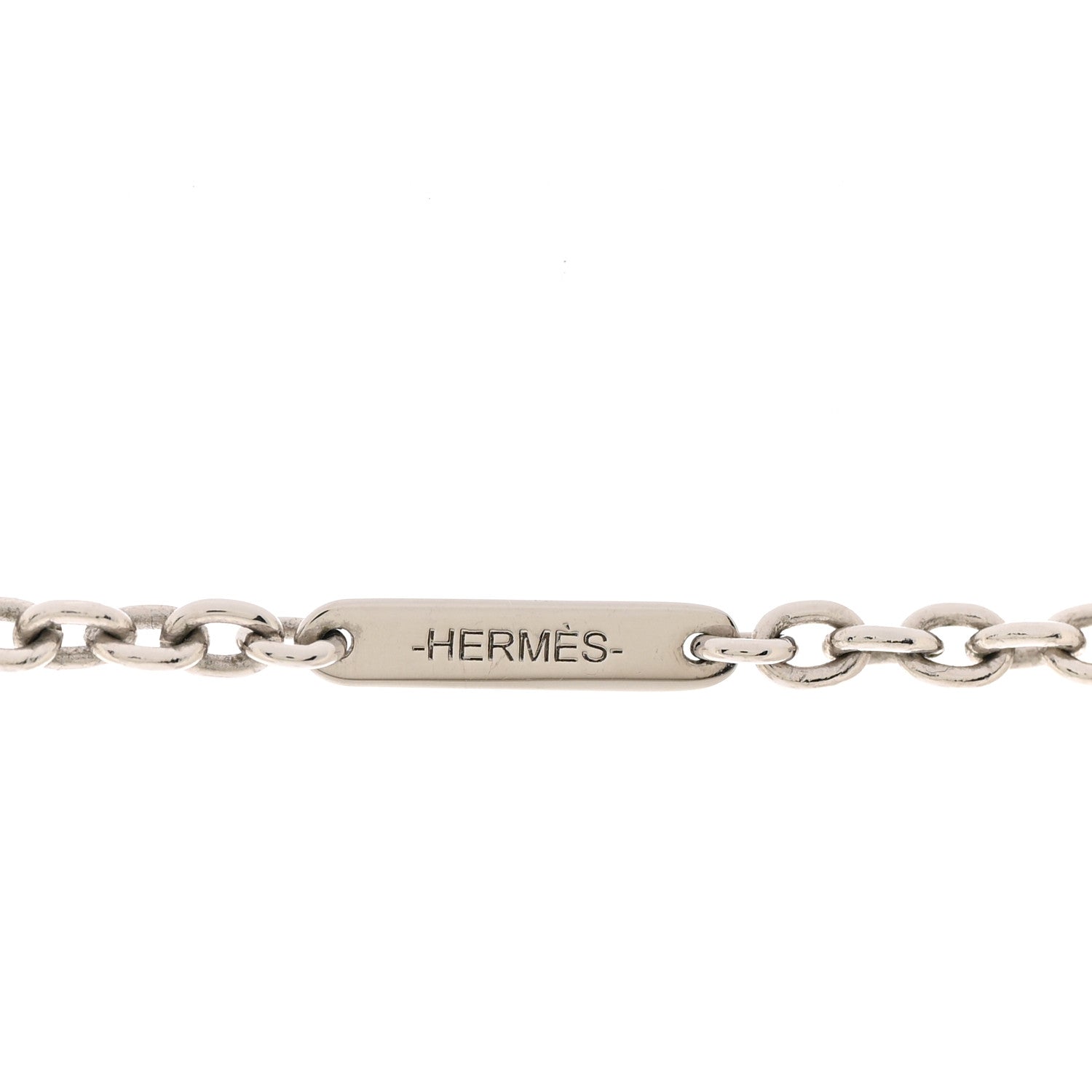 Hermes Palladium Buffalo Horn Mobile Equestre Necklace 5 of 6