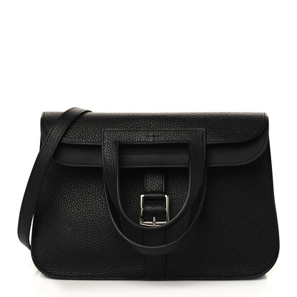 Hermes Taurillon Clemence Halzan 31 GM Black 1 of 9