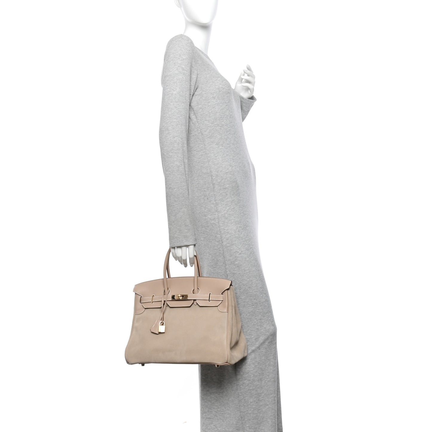 Veau Doblis Swift Grizzly Birkin 35 Argile
