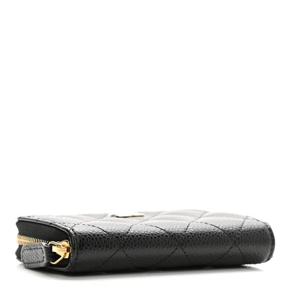 Chanel Caviar Quilted Zip Coin Purse Black 7 of 14