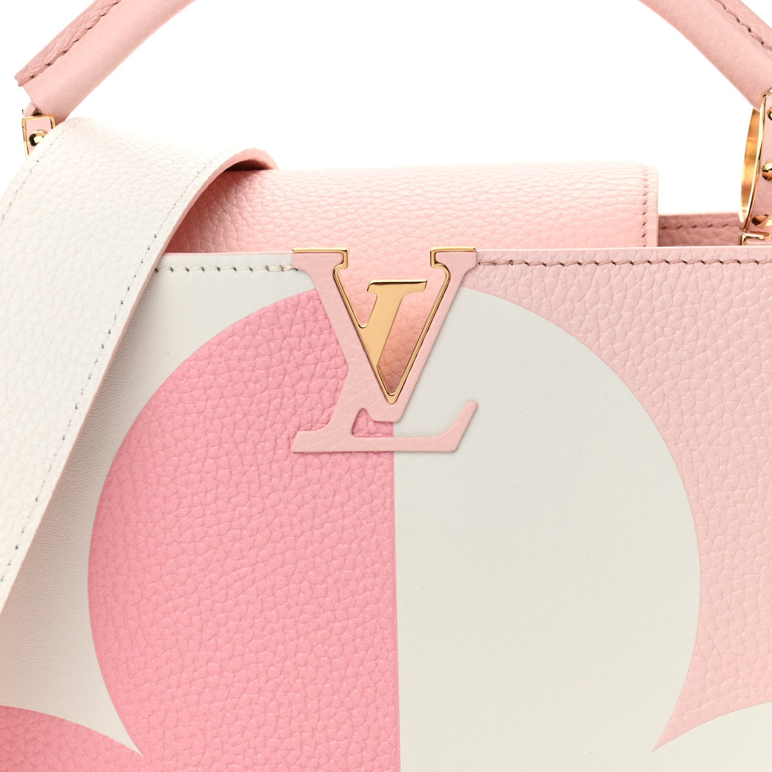 Louis Vuitton Taurillon Monogram Flower Capucines BB Pink Creme 7 of 9