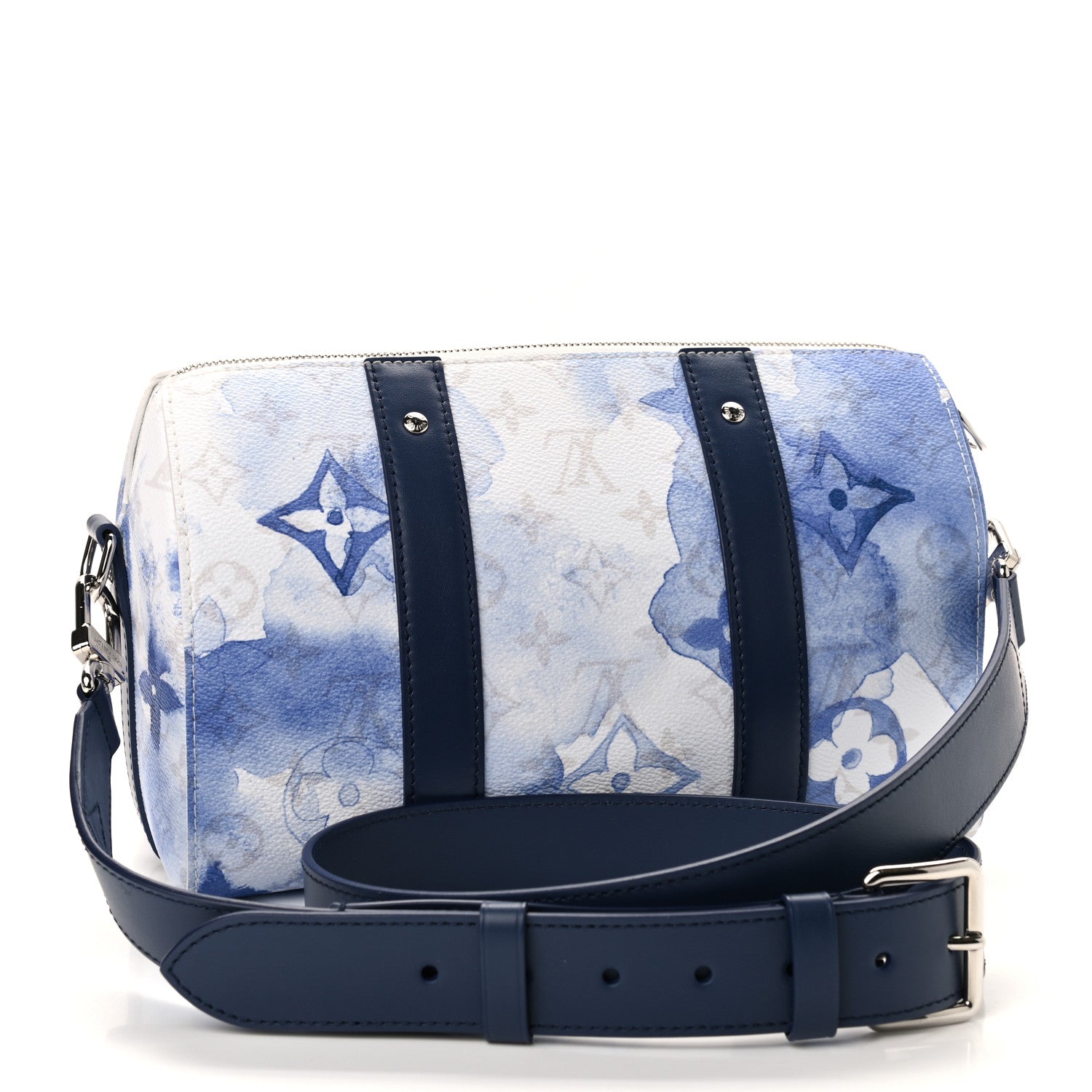 Louis Vuitton Monogram Watercolor City Keepall Blue Blue 3 of 8