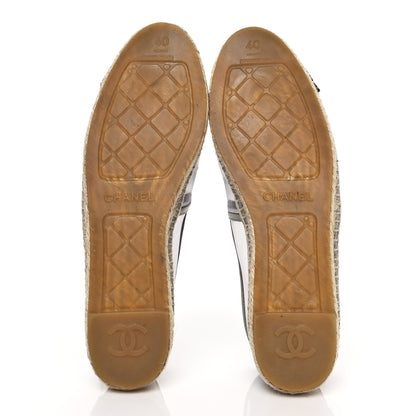 Chanel Mesh Grosgrain CC Espadrilles 40 Grey 5 of 8