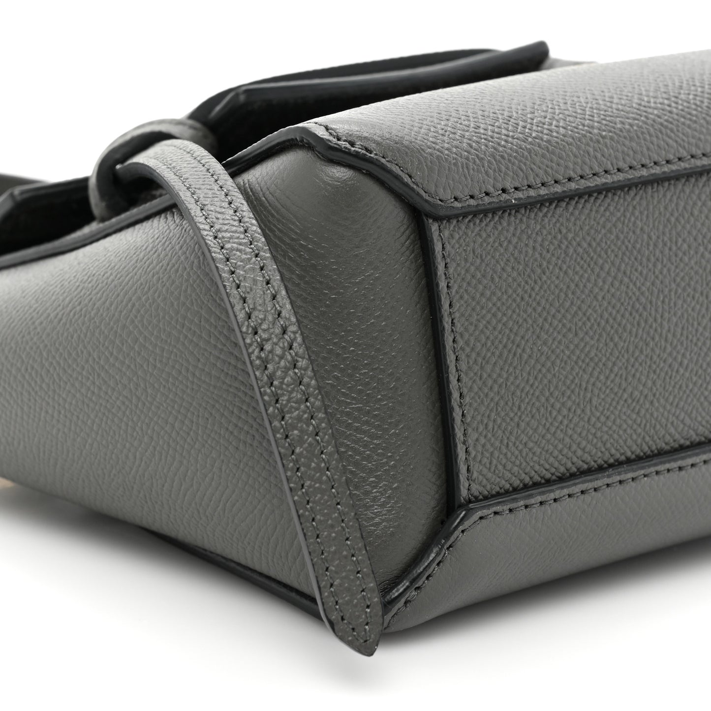 Grained Calfskin Pico Belt Bag Grey