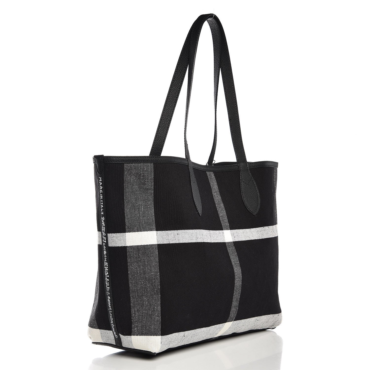 Burberry Coated Canvas Medium Reversible Doodle Tote Black 5 of 12