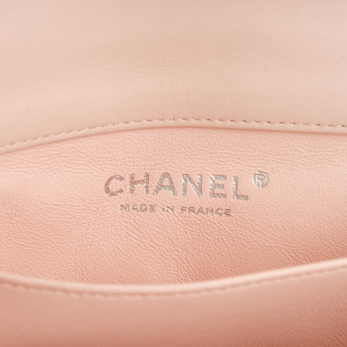 Patent Calfskin Quilted Extra Mini Flap Pink