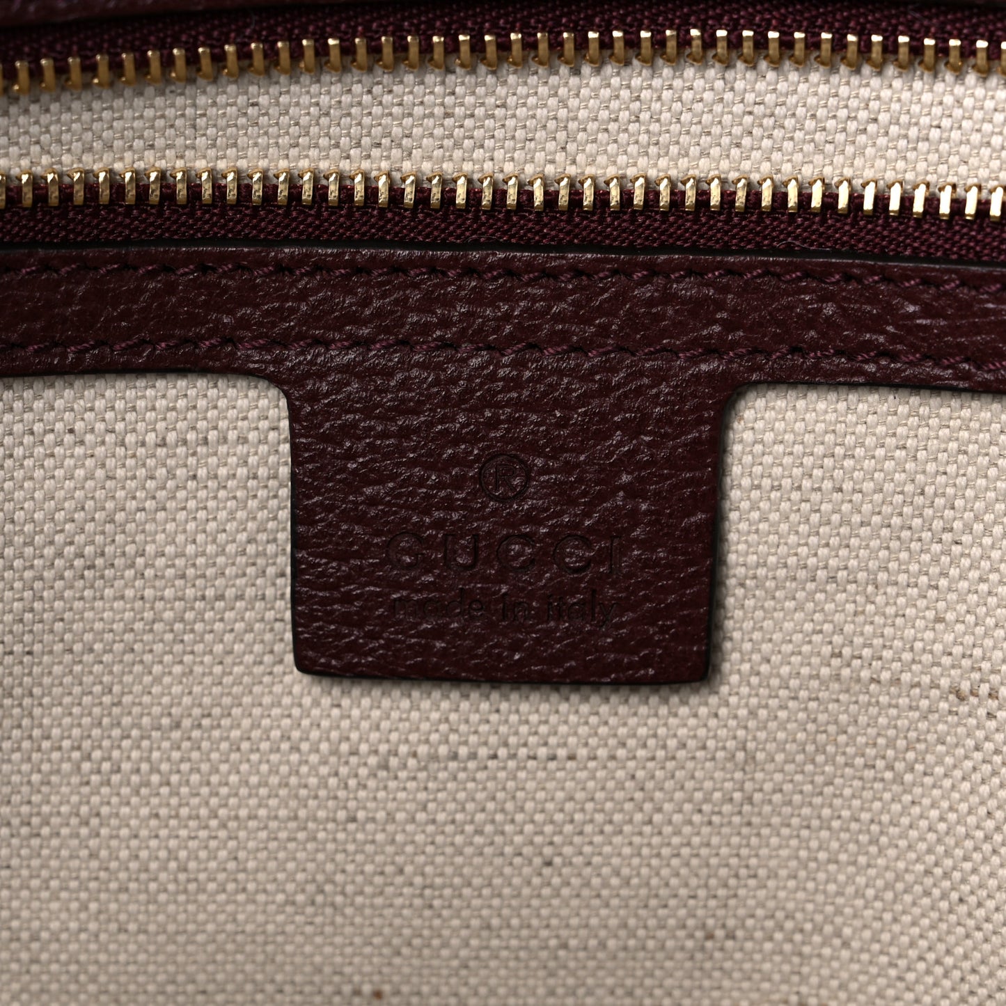 Monogram Textured Dollar Calfskin Web Medium Ophidia Shopping Tote Sahara Rubino Chardonnay