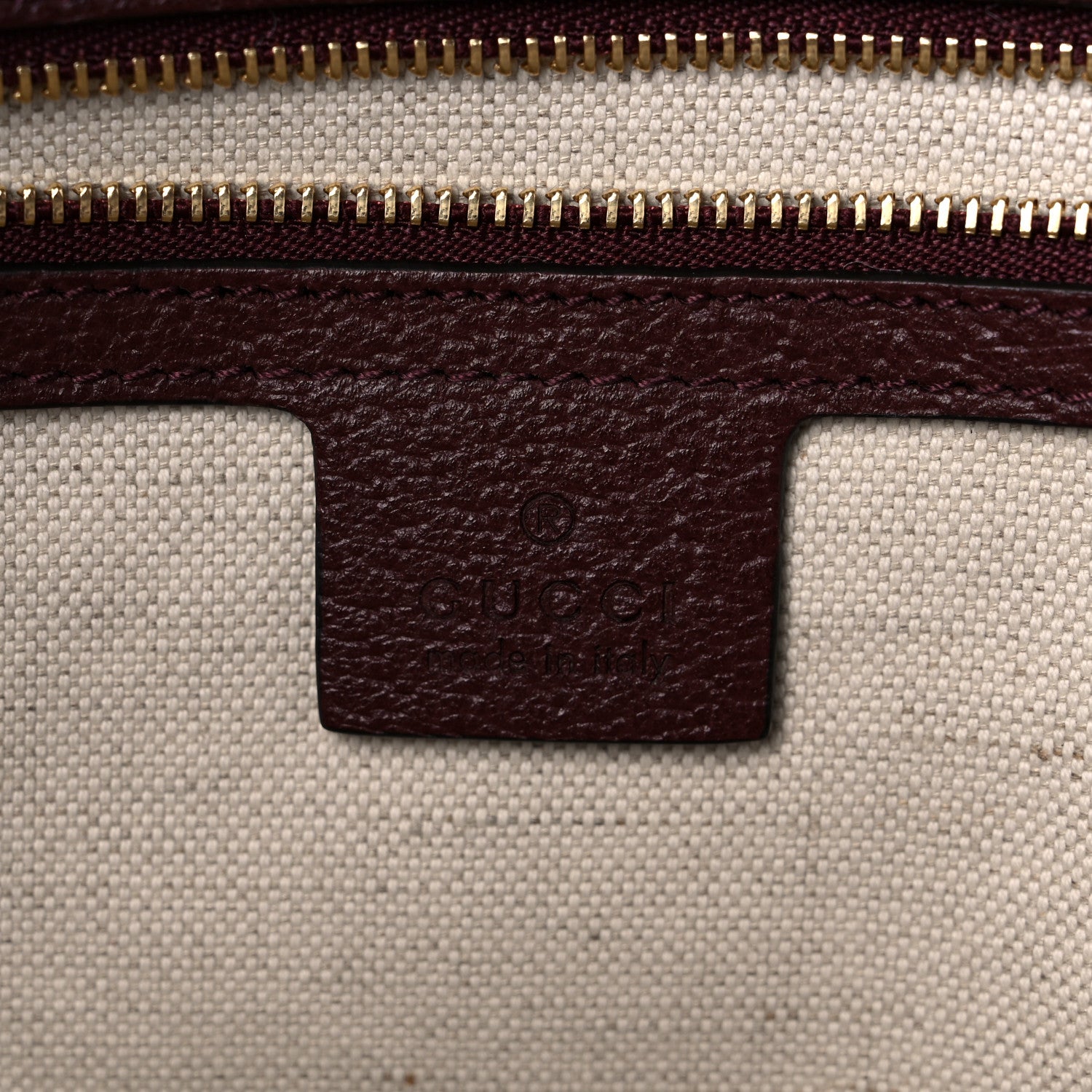 Gucci Monogram Textured Dollar Calfskin Web Medium Ophidia Shopping Tote Sahara Rubino Chardonnay 6 of 10