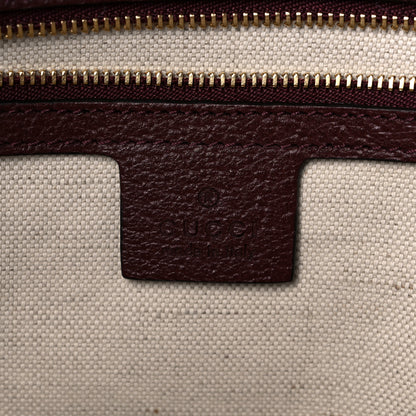 Gucci Monogram Textured Dollar Calfskin Web Medium Ophidia Shopping Tote Sahara Rubino Chardonnay 6 of 10
