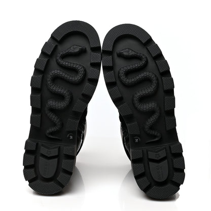 Gucci Nappa Frances GG Matelasse Platform Combat Boots 36 Black 5 of 7
