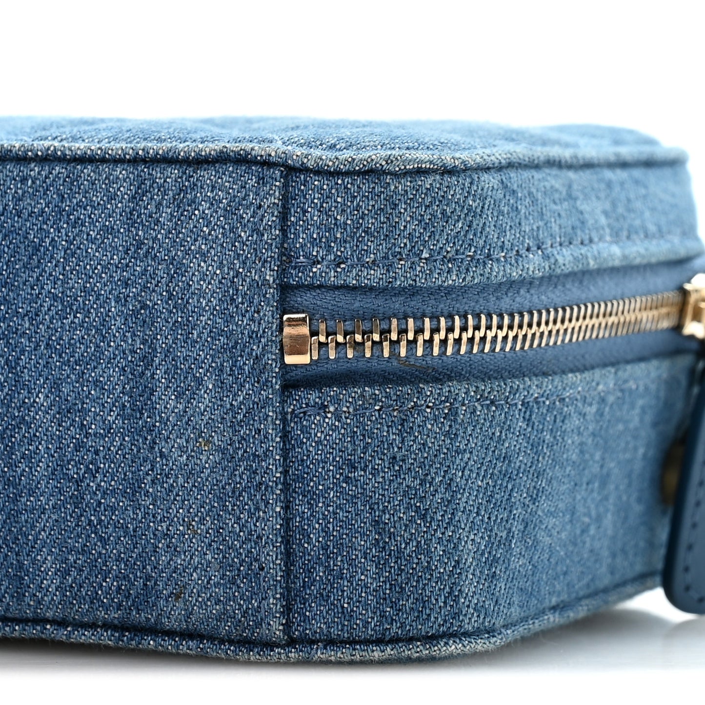Denim Quilted CC Pearl Crush Camera Case Blue