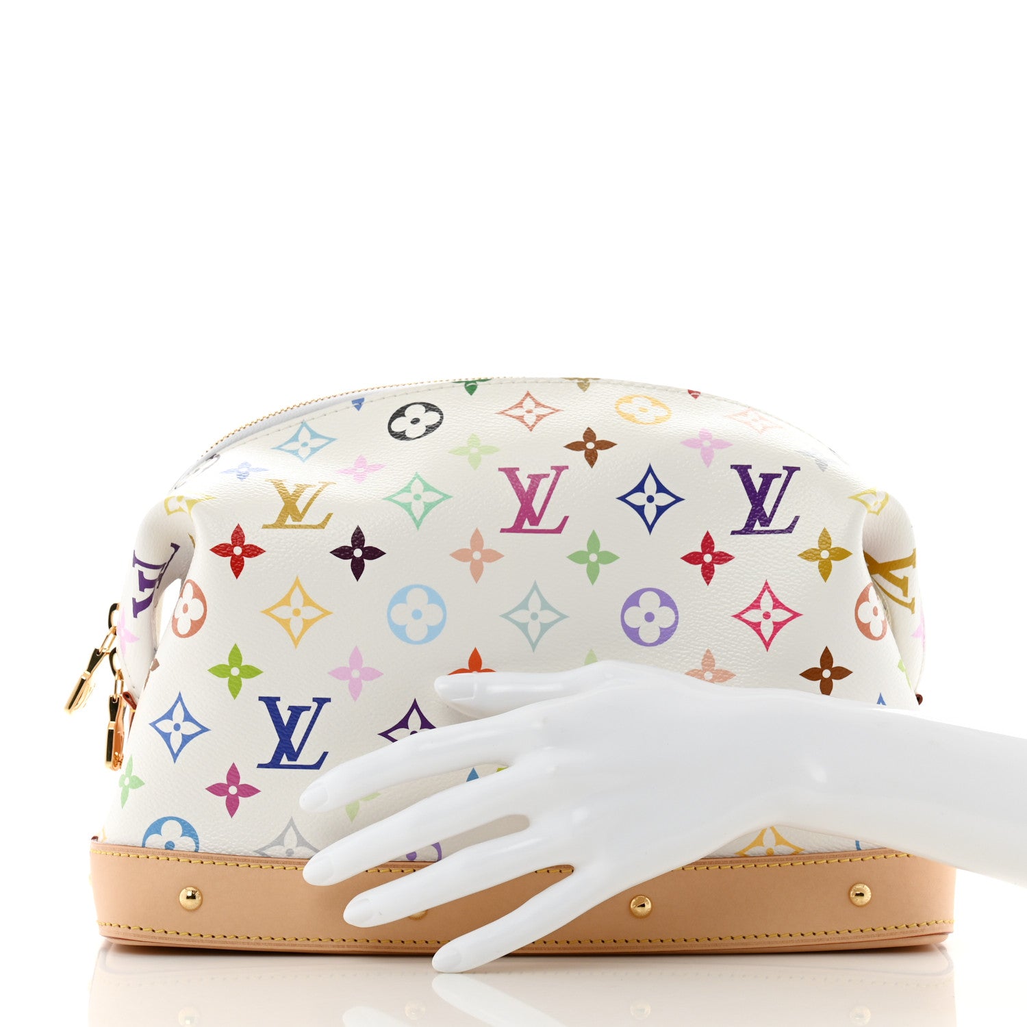 Louis Vuitton LV x TM Monogram Multicolor Cosmetic Pouch GM White 2 of 7