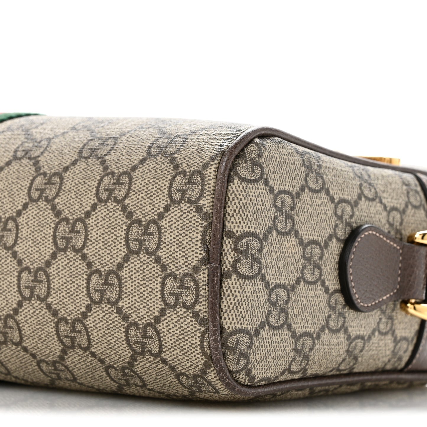 GG Supreme Monogram Web Small Ophidia Shoulder Bag Brown