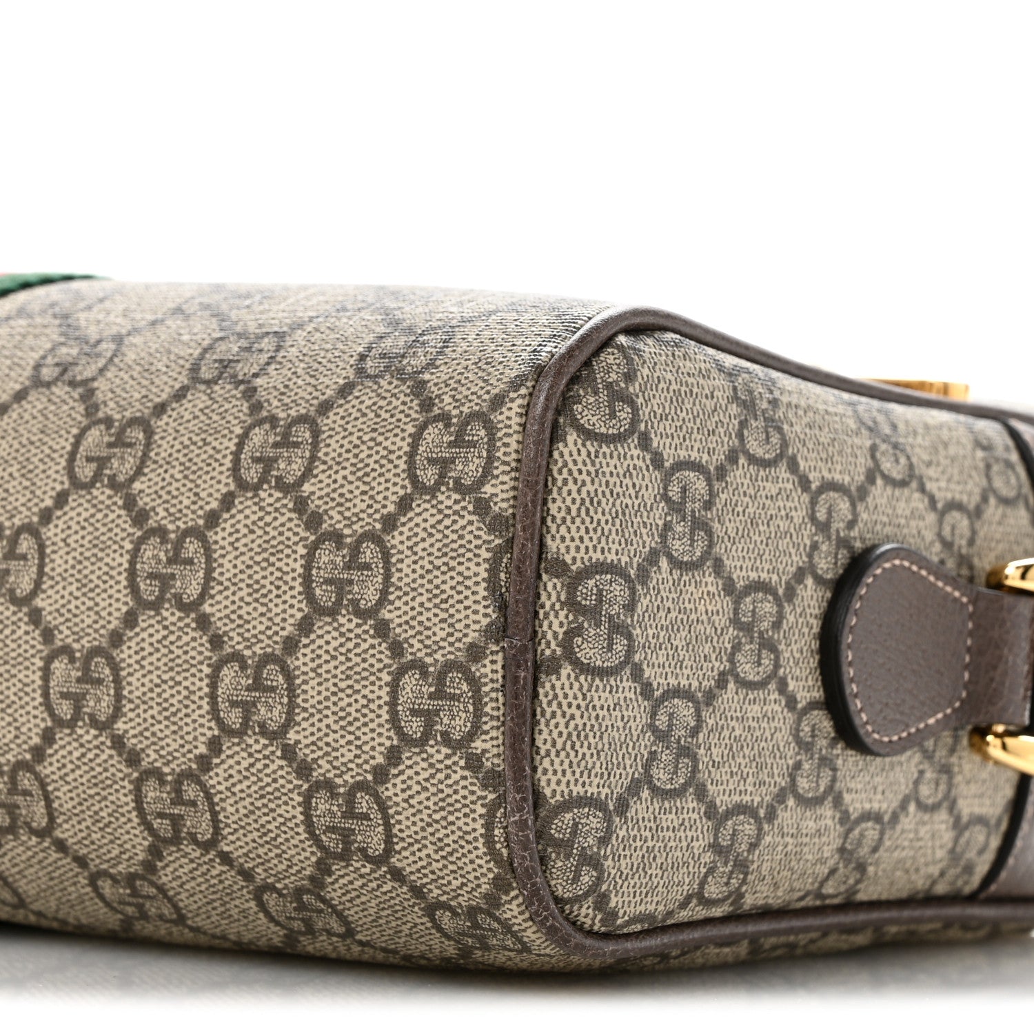 Gucci GG Supreme Monogram Web Small Ophidia Shoulder Bag Brown 10 of 12
