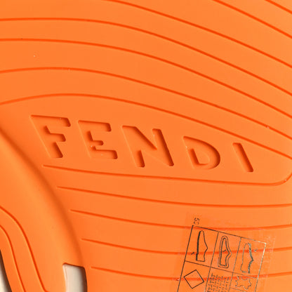 Fendi Nubuck Mesh Vitello FF Mens Faster Sneakers 12 Clementine Ghiaccio Beige 7 of 8