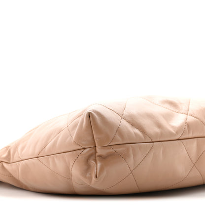 Chanel Shiny Calfskin Quilted Small Chanel 22 Beige 9 of 11