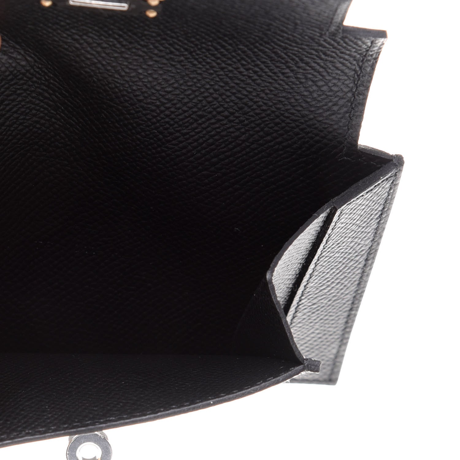 Hermes Epsom Kelly Pocket Compact Wallet Black 4 of 11