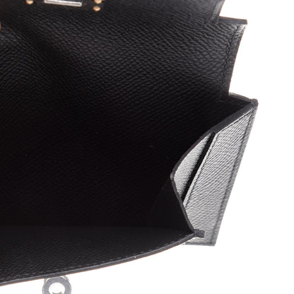 Hermes Epsom Kelly Pocket Compact Wallet Black 4 of 11