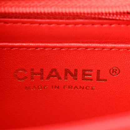 Chanel Lambskin Resin Crystal Square Quilted Monacoco Mini Flap Red 5 of 9