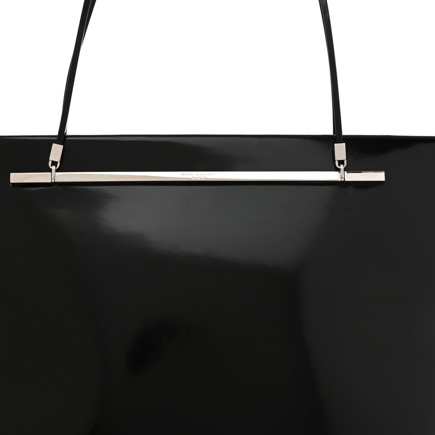 Patent Calfskin Suzanne Shopping Tote Black