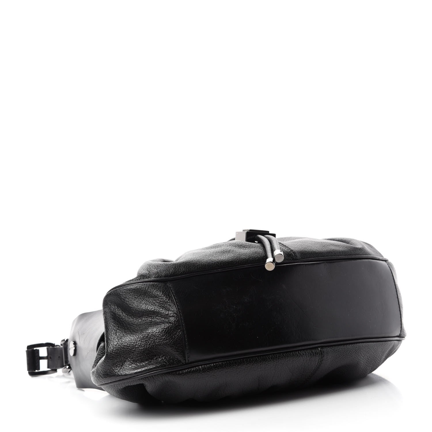 Burberry Calfskin Warrior Hobo Black 4 of 18