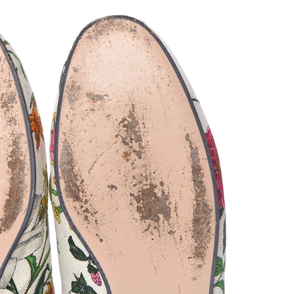 Gucci Canvas Flora Womens Princetown Slippers 39 White Multicolor 13 of 19