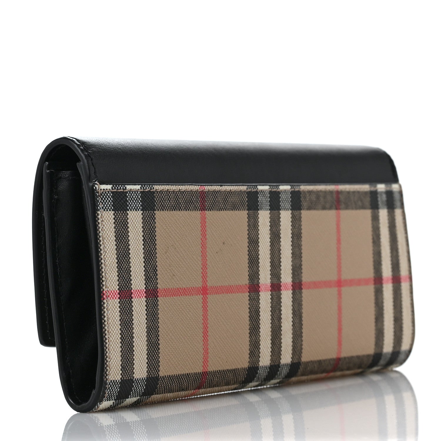 Burberry Vintage Check Calfskin Halton Wallet Black 3 of 9