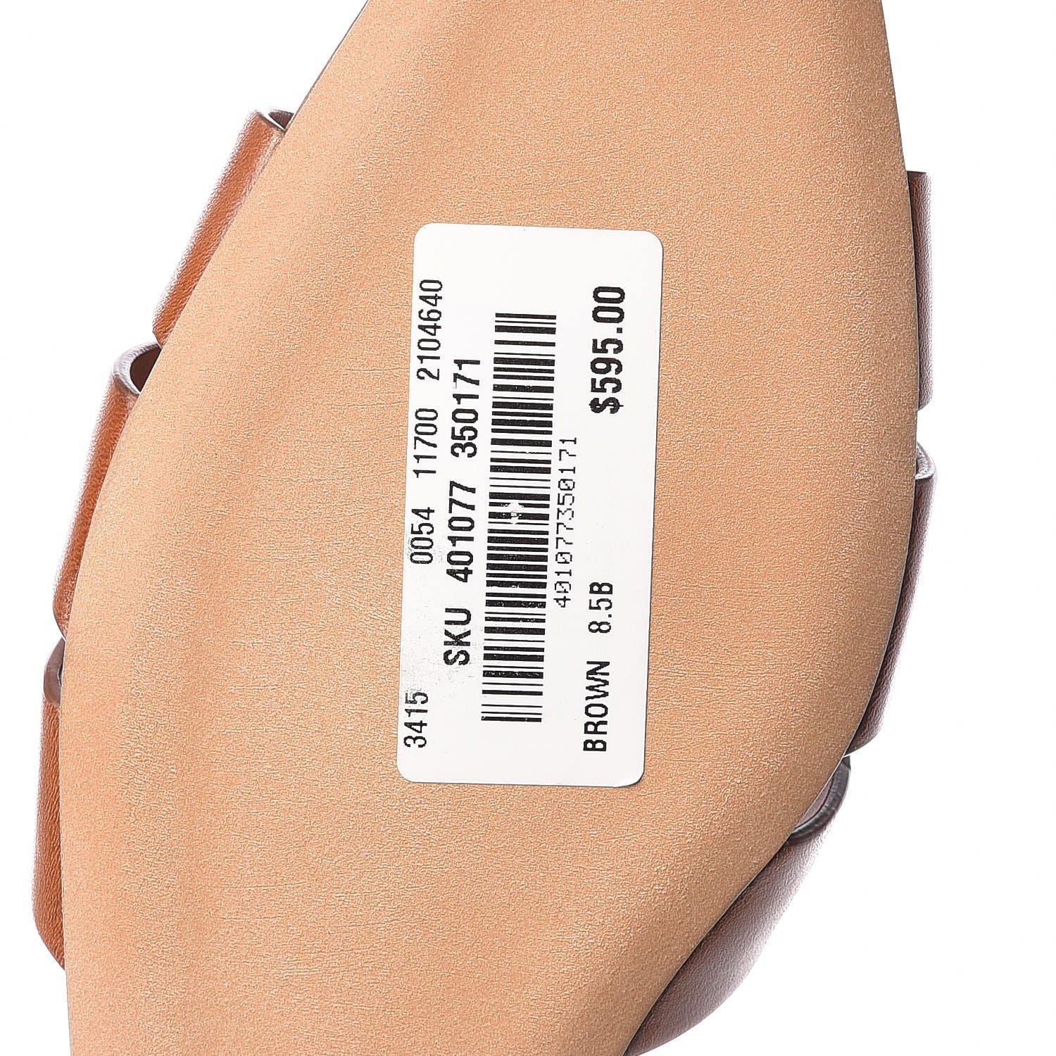 Saint Laurent Calfskin Tribute 05 Slide Sandals 38.5 Ambra 8 of 9