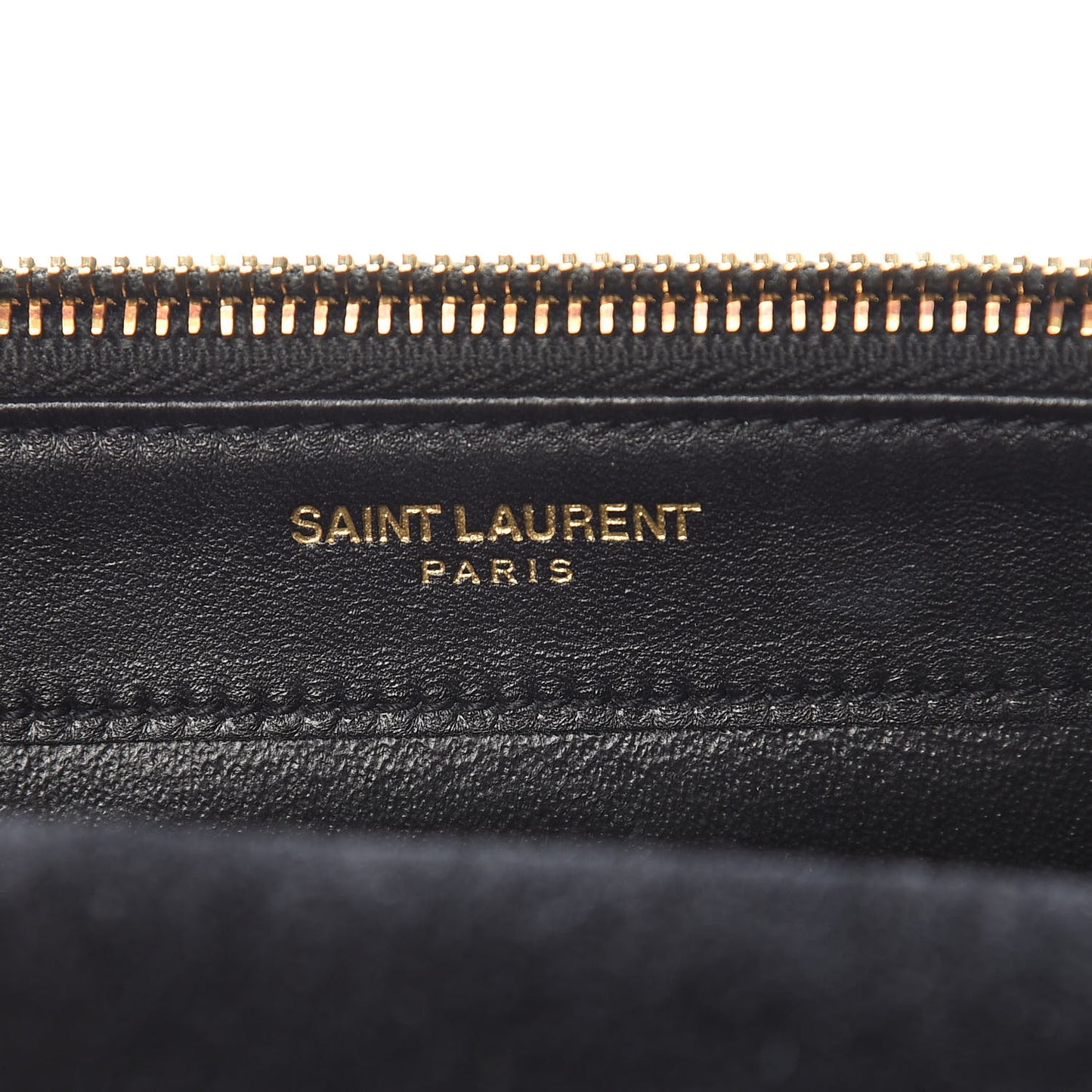 Metallic Calfskin Matelasse Chevron Monogram Envelope Chain Wallet Gold