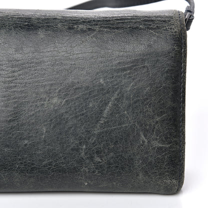 Balenciaga Agneau Classic Hardware Continental Wallet on Strap Anthracite 12 of 15