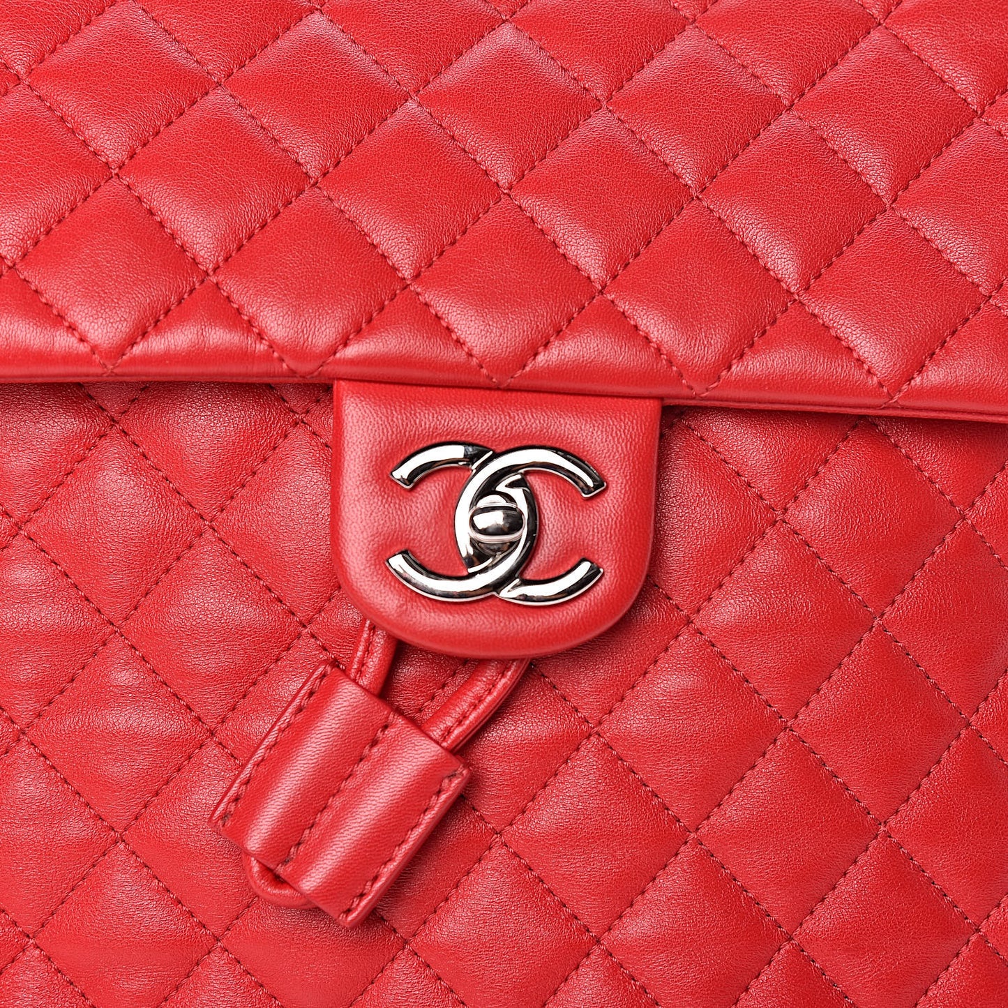 Lambskin Quilted Large Urban Spirit Backpack Red