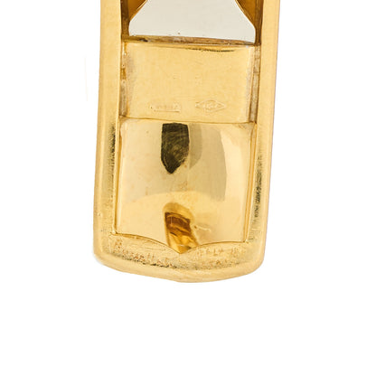 Buccellati 18K Yellow White Gold Diamond Wide Macri Cuff Bracelet 3 of 4