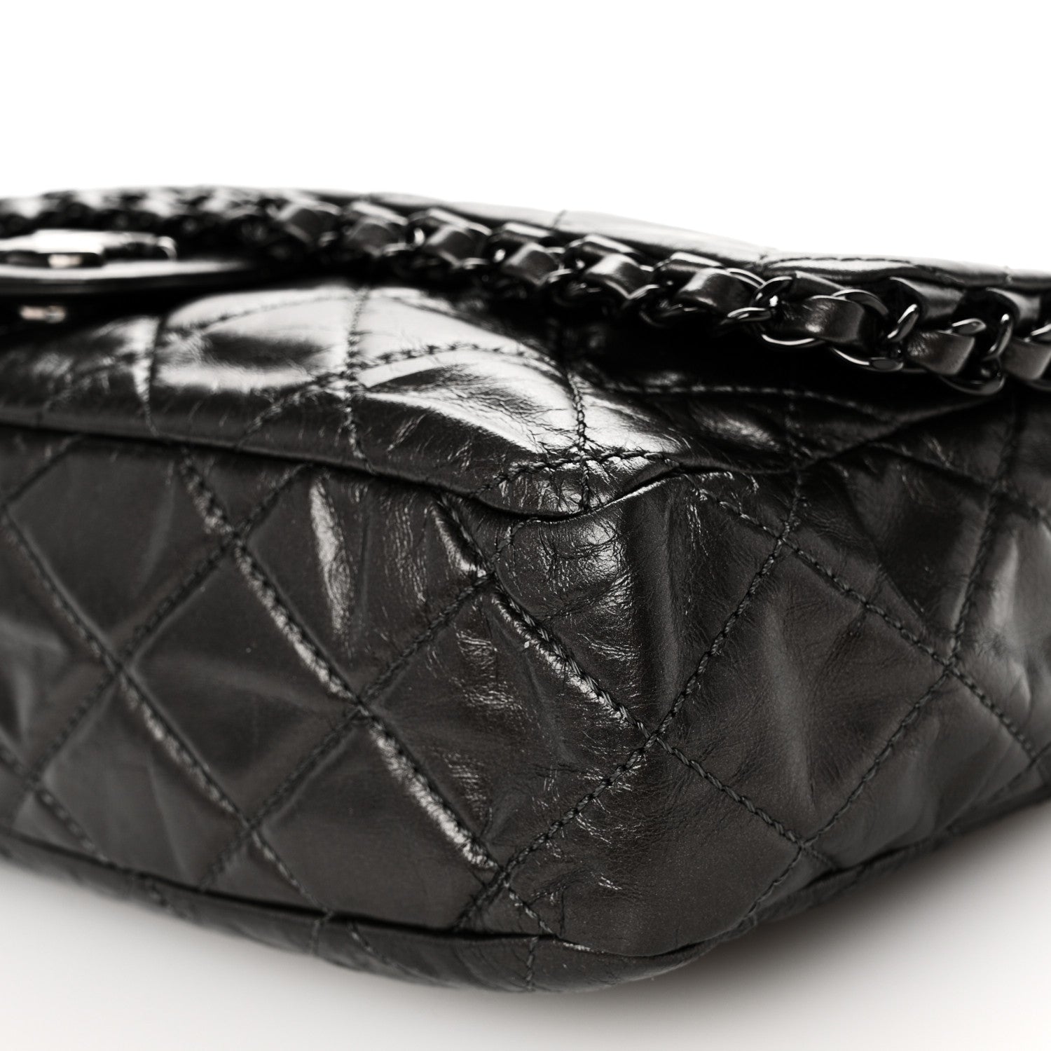 Chanel Calfskin Quilted Medium Chain Me Flap Grey 10 of 10