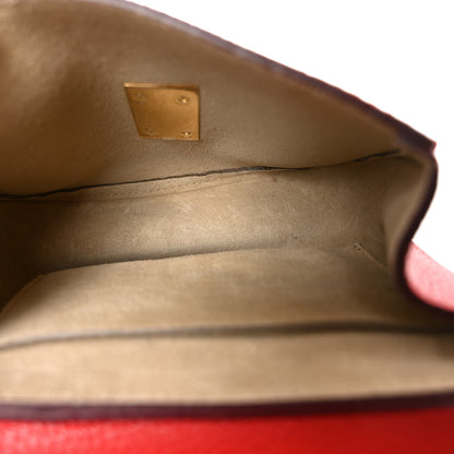 Chloe Grained Lambskin Mini Drew Shoulder Bag Plaid Red 4 of 8