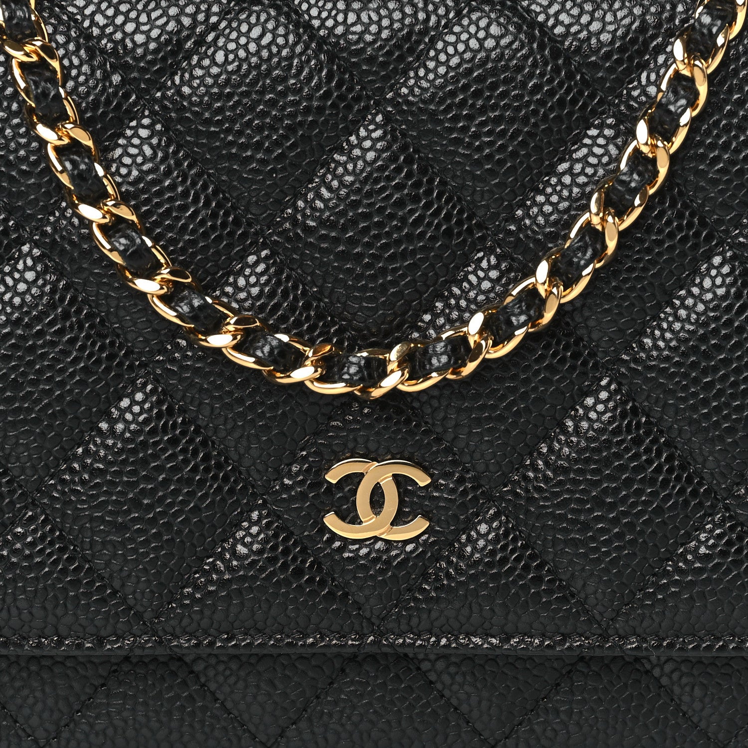 Chanel Caviar Quilted Wallet on Chain WOC Black 9 of 12