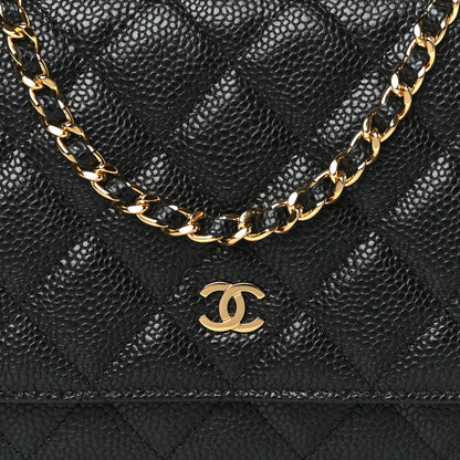 Chanel Caviar Quilted Wallet on Chain WOC Black 9 of 12