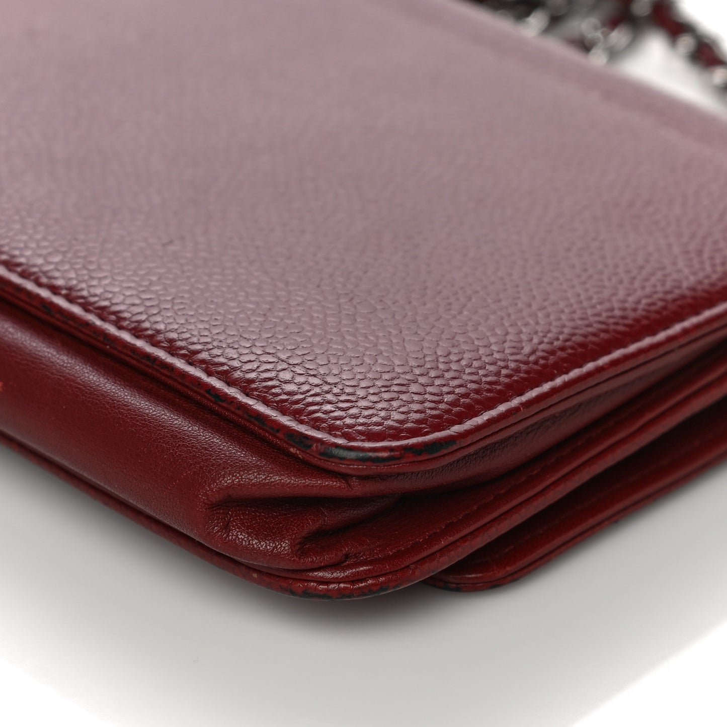Caviar Timeless CC Wallet on Chain WOC Dark Red
