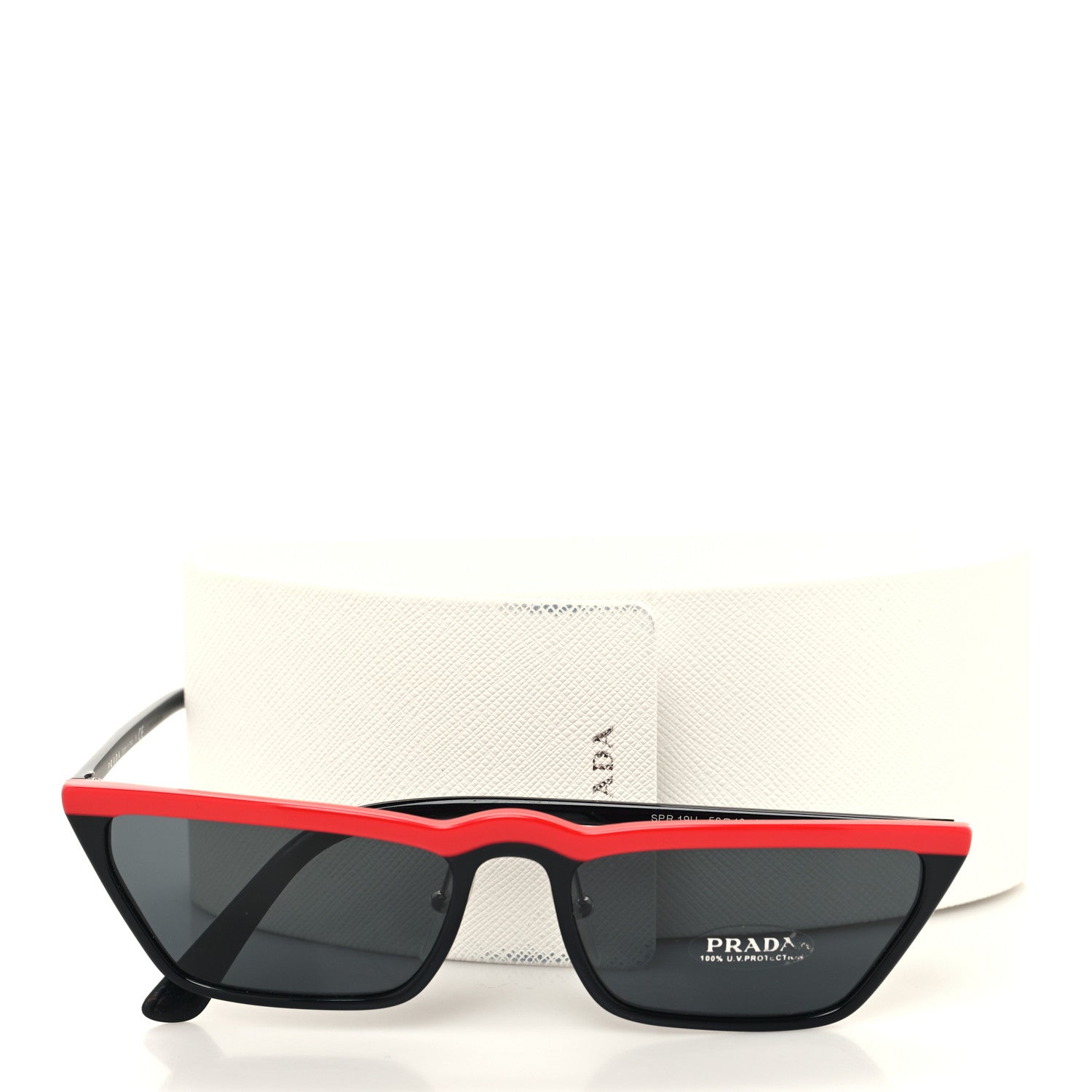 Prada Catwalk Sunglasses SPR 19U Black Red 7 of 7