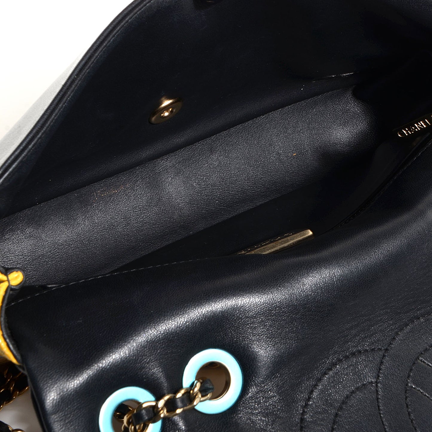 Python Tri-Color Medium Graphic Flap Beige