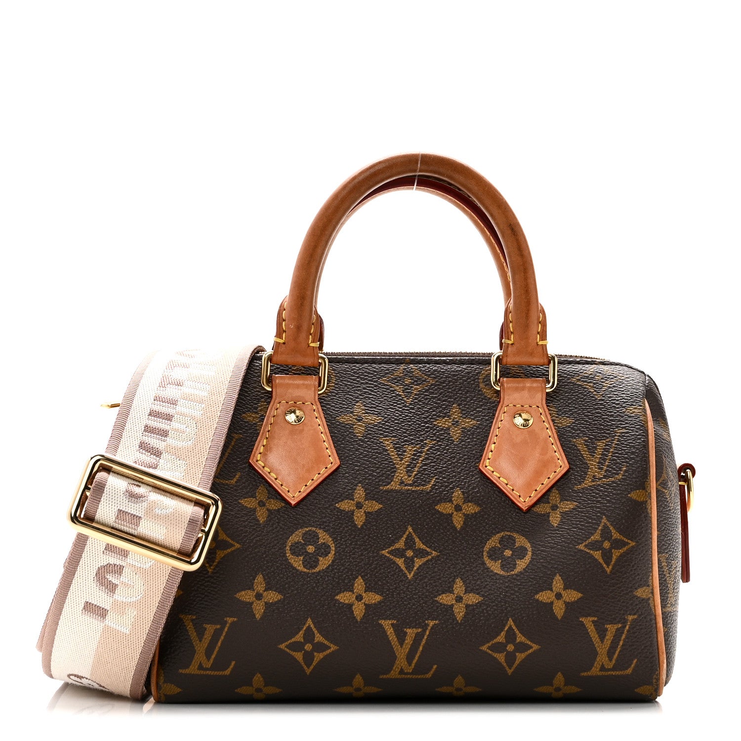Louis Vuitton Monogram Speedy Bandouliere 20 Beige 1 of 10