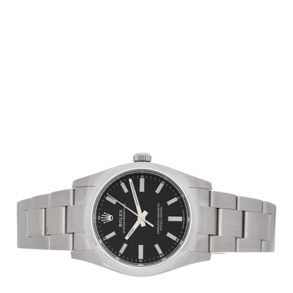 Rolex Stainless Steel 34mm Oyster Perpetual Watch Bright Black 124200 2 of 5