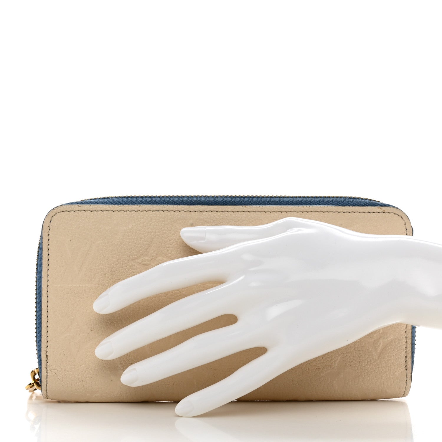 Louis Vuitton Empreinte Zippy Wallet Denim Creme 2 of 8